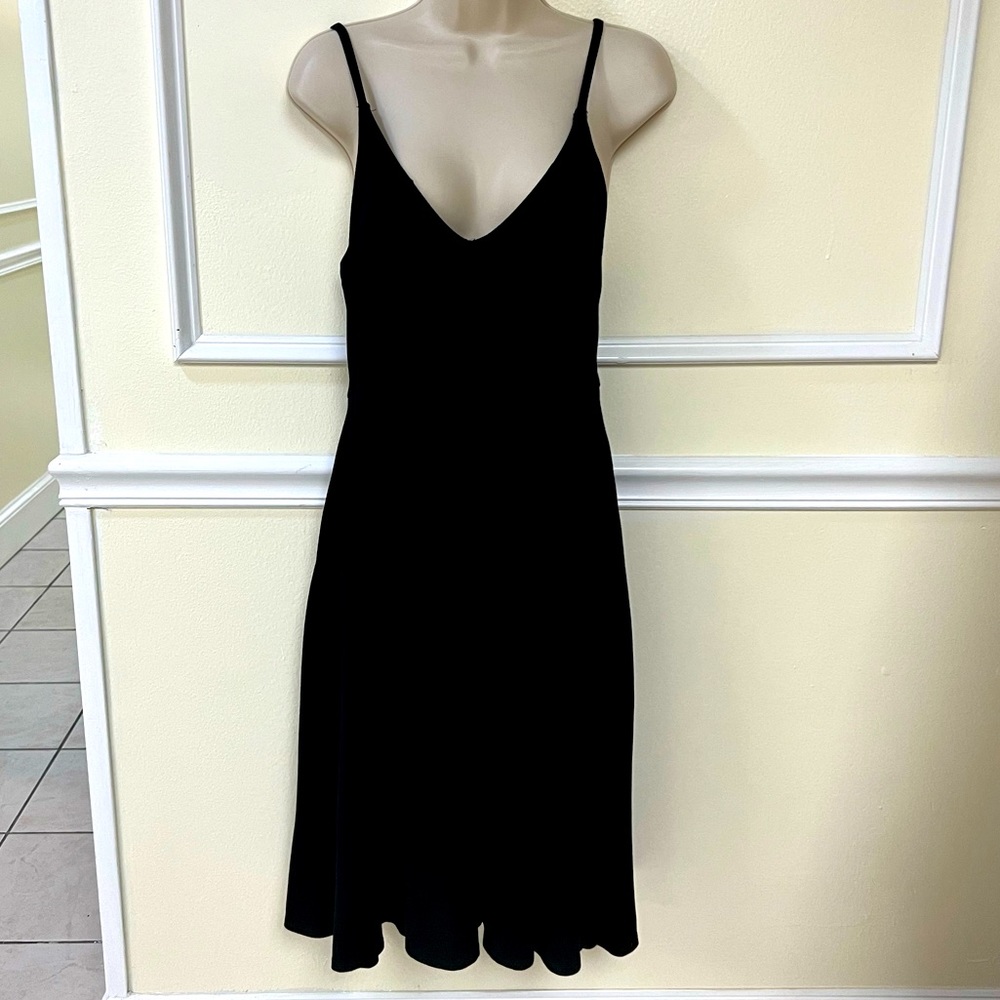 Solid Black Spaghetti Strap Dress